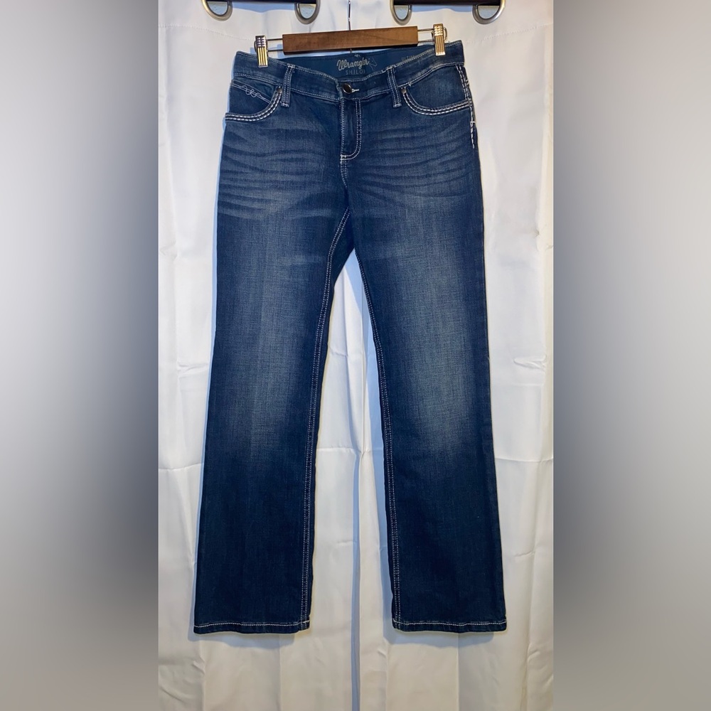 Women’s Shiloh No Gap Waistband Wrangler Bootcut Jeans  7x32  Riding Western EUC